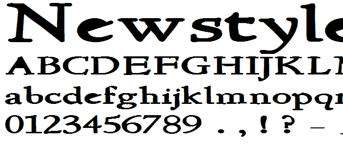 NewStyleWide Bold font